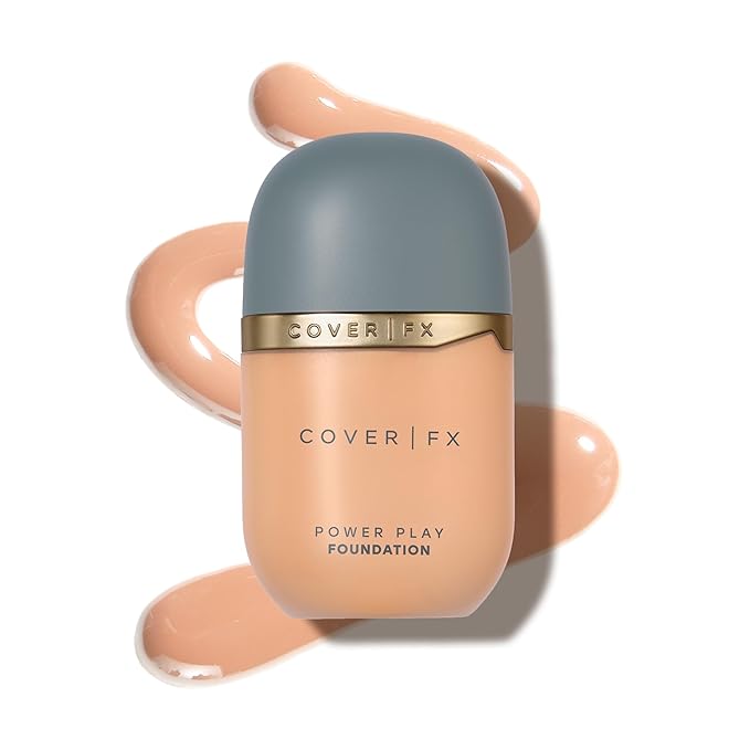 COVER FX Power Play Foundation - Shade M1 - Buildable Full Coverage - Waterproof Sweat-Proof Transfer-Proof - Natural Matte Finish - All Skin Types-VivaGrace Women