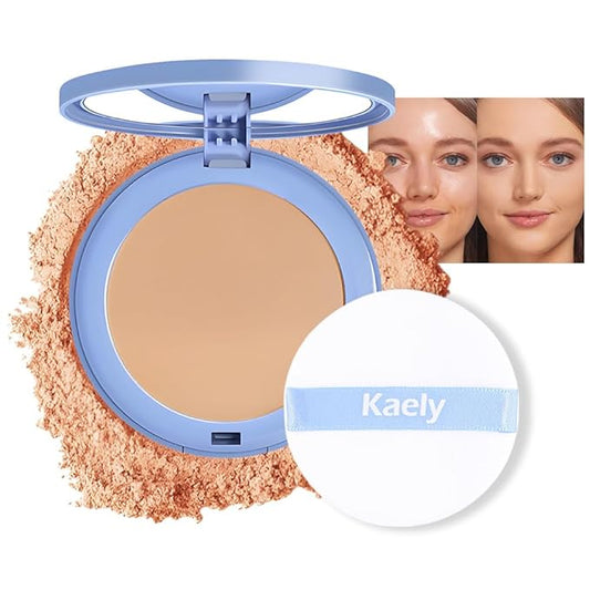 evpct Kaely Oil Control Pressed Face Powder, Get Smooth Flawless Fine Lines and Lightweight Finishing Foundation, Control Shine Long Lasting Waterproof Face Setting Powder Cosmetic, 11 Radiant Honey-VivaGrace Women