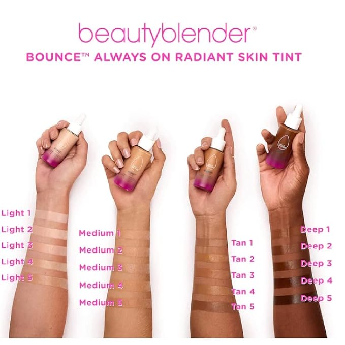 Beautyblender 12-Hour Always on Radiant Skin Tint, Breathable Serum Foundation Stays Put for All Day Long Wear, Infused with Hyaluronic Acid & Niacinamide, Tan 2-VivaGrace Women