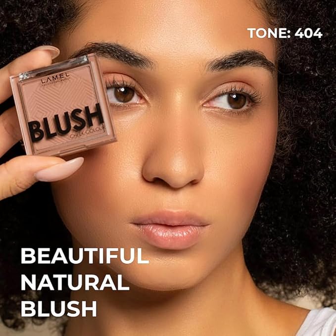 Lamel Blush Cheek Taupe Color Mini - Natural, Lightweight, Smooth, Blendable Powder - Shading & Contouring - 4 Universal Shades Powder Blush - Cruelty Free - № 404 (Taupe) - 3.8g / 0.13-VivaGrace Women