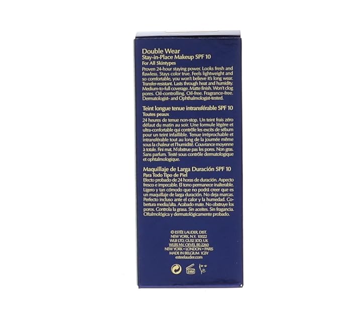 Estée Lauder Double Wear Stay-in-Place 24-Hour Long-Wear Matte Foundation, 1.0 oz, 1C0 Shell-VivaGrace Women
