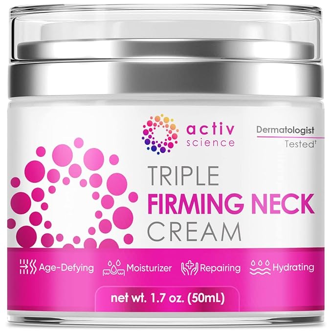 ACTIVSCIENCE Neck Firming Cream - Natural Anti-Aging Facial Moisturizer with Retinol Collagen & Hyaluronic Acid - Day & Night Anti-Wrinkle Cream - Firming, Hydrating Face Cream-VivaGrace Women