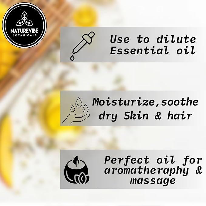Naturevibe Botanicals Mango Oil 32 Ounces | 100% Pure and Natural | Great for Skin Care and Hair Care-VivaGrace Women