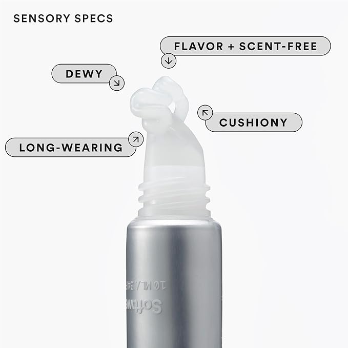 Experiment Softwear Smoothing Lip Treatment - 24hr Hydration with Squalane, Glycerin & Pomegranate Sterols - Intensive Moisture & Repair for Extra Dry, Flaky Lips - Vegan Lip Balm, .34 FL OZ-VivaGrace Women