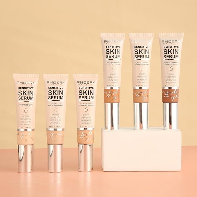 PHOERA Hydrating Serum Foundation,Flawless Full Coverage and Hypoallergenic Makeup Base Foundation. (N05 Tan, norm)-VivaGrace Women