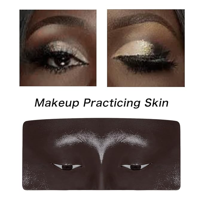Makeup Mannequin Face, 3D Silicone Makeup Practice Face/Makeup Mannequin Face, Come with Makeup Brush, Makeup Removal, Cleanser&a Velour Bag, for Professional Makeup Artists/Beginners-VivaGrace Women