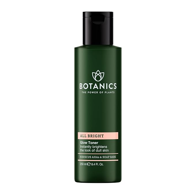 Botanics Glow Toner for Face - Enriched with Hibiscus AHA Exfoliant & Soap Bark - Non-Drying - Vegan and Cruelty-Free Face Toner for Women & Men (8.4 Fl Oz)-VivaGrace Women