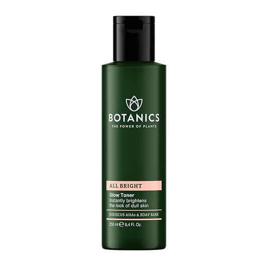 Botanics Glow Toner for Face - Enriched with Hibiscus AHA Exfoliant & Soap Bark - Non-Drying - Vegan and Cruelty-Free Face Toner for Women & Men (8.4 Fl Oz)-VivaGrace Women
