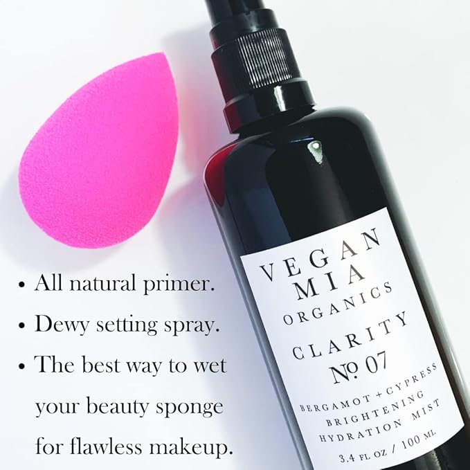 USDA Organic Clarity Balancing Face Mist - Hydrating Rose Water Facial Spray Suitable For All Skin Type Face Moisturizer, Setting Spray for Makeup & Face Primer, 3.4 oz-VivaGrace Women