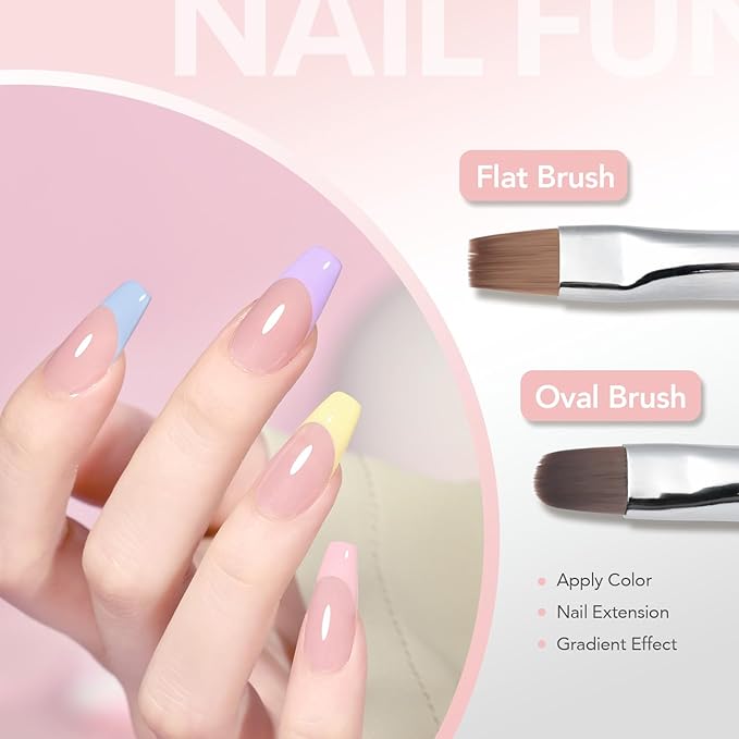 GAOY 6 Pcs Nail Art Brushes, Nail Design Tools for Nail Detail Painting, French Liner and Dotting Pens for Nail DIY-VivaGrace Women