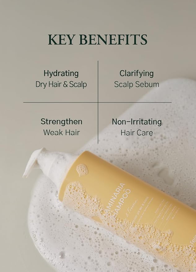 laferme Laminaria Shampoo with Organic Ingredient, Korean Clarifying Shampoo, Hydrating for Dry Hair, Strengthening for Weak Hair, Sulfate & Paraben-Free, for Women & Men, 33.8 FL OZ, White Musk-VivaGrace Women