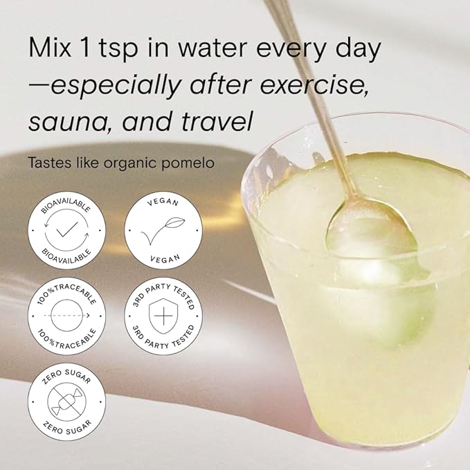 Moon Juice - Mini Dew Electrolytes Powder - Pomelo Grapefruit (30 Servings) - 2in1 Electrolytes & Minerals - Hydration Powder - Magnesium, Calcium, Potassium & Pink Salt - Sugar Free, Vegan, Non GMO-VivaGrace Women