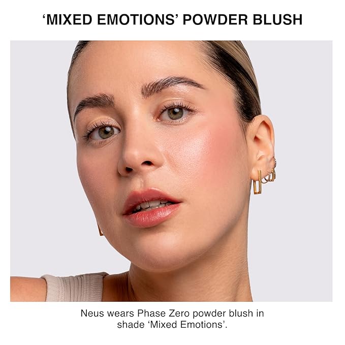 Makeup Powder Blusher - "Mixed Emotions" - 4g / 0.141oz - Pigmented, Buildable, Lightweight Powder Blush for a Radiant, Healthy, Natural Glow. Versatile Shades - Pink - Shimmer finish.-VivaGrace Women