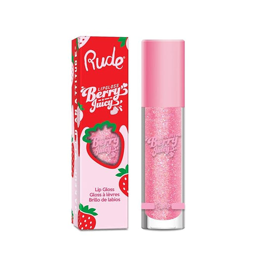 Rude Cosmetics Berry Juicy Lip Gloss - Flirty for Women - 0.14 oz Lip Gloss-VivaGrace Women