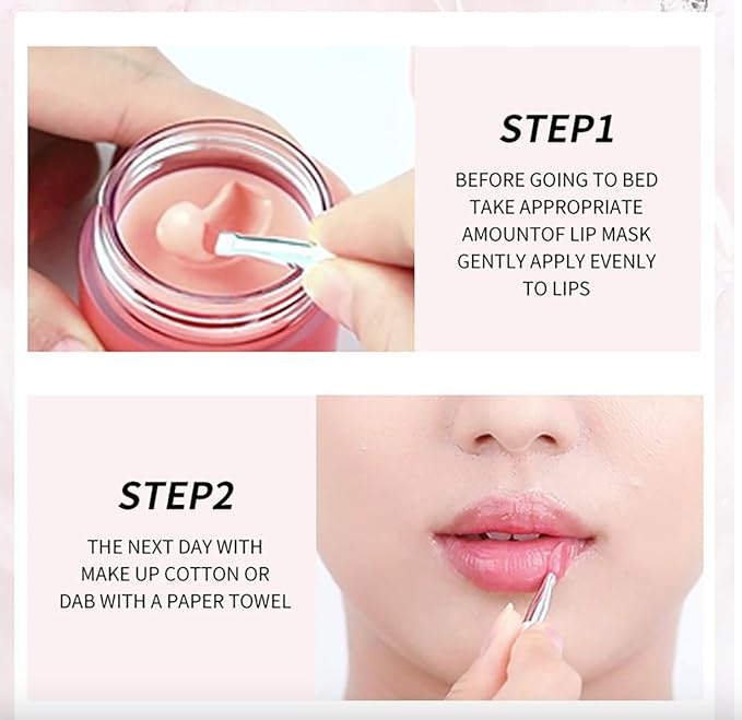 Lip Sleeping Mask | Made With Lip Plump Complex of Collagen, Vitamin C, Hyaluronic Acid & Coconut Oil | Moisturize & Nourish Dry, Chapped Lips | Organic, Vegan & Cruelty Free-VivaGrace Women