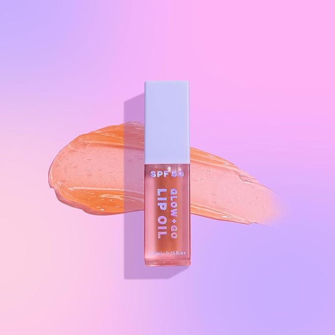 SPF50 Glow & Go Lip Oil: Lip Oil with SPF, Moisturizes and Protects Lips, 4.5ml (Salted Caramel)-VivaGrace Women