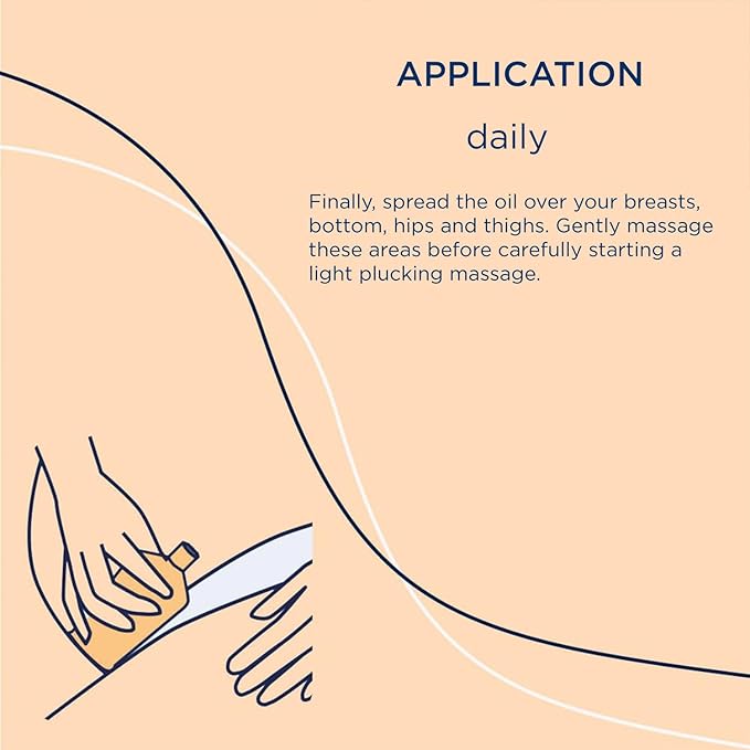 Massage Body Oil for Pregnant Woman – Maternity Skincare Oil, Skin Elasticity Increase by 35% – Prevents Stretch Marks, Safe to use for mom & Baby – Vegan, 125 ml / 4.23 Fl Oz-VivaGrace Women