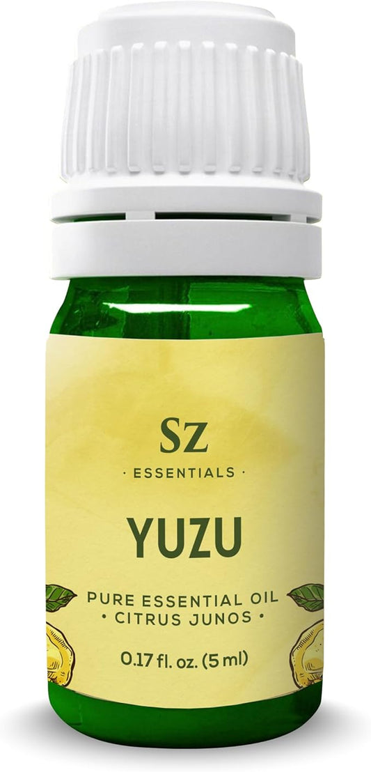 Yuzu Essential Oil - Japan - 100% Pure and Natural, Undiluted - Promotes Natural Solution for Relaxation with Soothing, Fresh and Citrusy Aroma - 0.17 fl oz (5ml)-VivaGrace Women