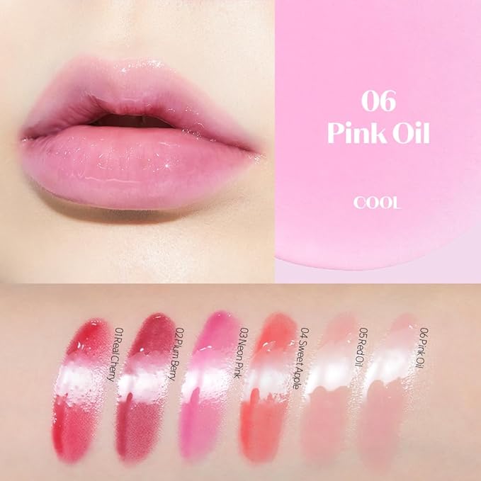 ETUDE Dear Darling Oil Tint #6 Pink Oil 4.2g | High Moisturizing and Strong Hydrating Lip Oil/Lip Gloss | Smooth and Moist Lips | Non-Sticky Lip Oil Tint For Dry Lips | K-beauty-VivaGrace Women