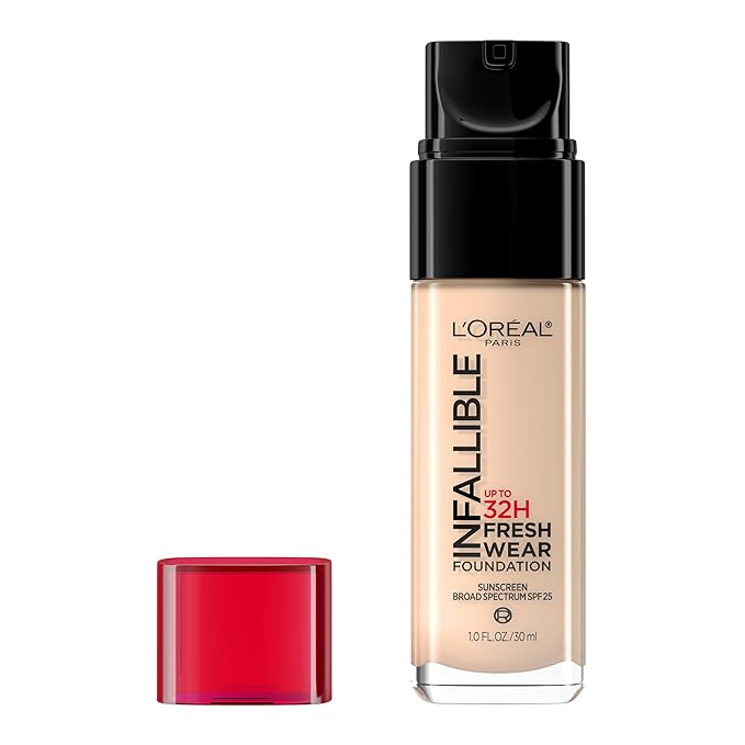 L'Oreal Paris Makeup Infallible Up to 32 Hour Fresh Wear Lightweight Foundation, 415 Rose Ivory, 1 Fl Oz, Packaging May Vary-VivaGrace Women