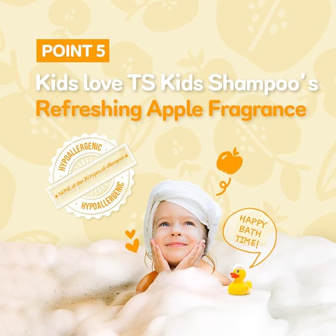 TS Kids Shampoo For Itchy, Dandruff Scalp Kids | Treatment for kids | Free Sulfate, Parabens, Silicones, Allergen (14.1 fl oz, 400ml)-VivaGrace Women