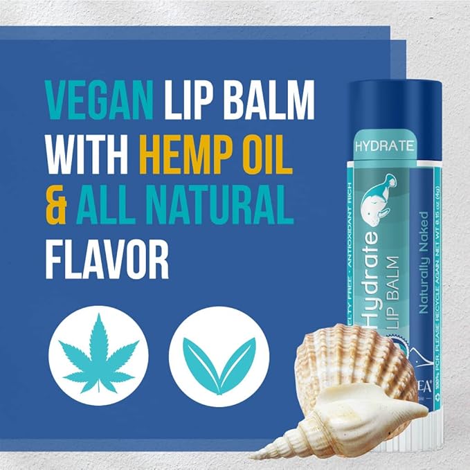 STREAM 2 SEA Naturally Naked Lip Balm Set, Reef Safe SPF 30 Unscented Hydrating Lip Care, Moisturizing Lip Balm + Sun Protect Outdoor Lip Balm For Beach and Sports, Paraben Free Natural Lip Care-VivaGrace Women