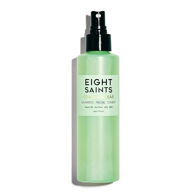 Eight Saints Coast is Clear Seaweed Anti Aging Face Toner, Natural and Organic Alcohol Free Witch Hazel Toner for Face, Minimizes Large Pores and Redness, 6 Ounces-VivaGrace Women