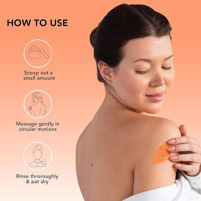 Botanic Hearth Himalayan Salt Body Scrub With Lychee Oil, Exfoliating Body Scrub Act As Body Exfoliator & Helps With Moisturizing Skin, Acne, Cellulite, Dead Skin Scars, Wrinkles 12 Oz-VivaGrace Women