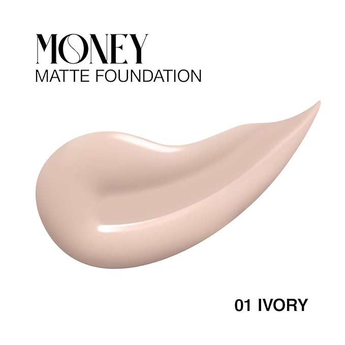Matte Foundation Money - Long-Lasting Makeup Foundation with Flawless & Buildable Coverage - Liquid Foundation for All Skin Types (Ivory)-VivaGrace Women