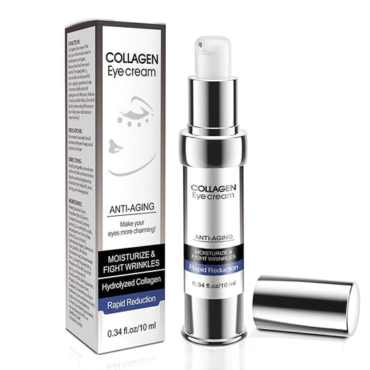Eye Cream, Collagen Under Eye Treatment Gel, Moisturizing Anti Aging Wrinkle, Reduce Dark Circles, Puffiness Bags, Fine Lines, Skin Firming, Lifting Brightening Under and Around Eyes Women Men-VivaGrace Women