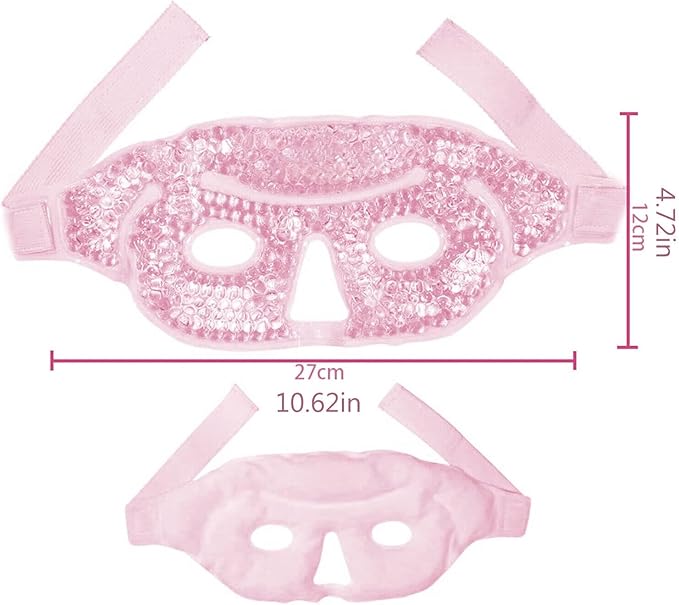 Reusable Gel Eye Mask, Cooling Eye Mask Reusable Small Ice Pack Under Eye Patches, Eye Hot Cold Treatment Pack for Redness, Pain Relief and Eye Relax, Pink,1 Pack-VivaGrace Women