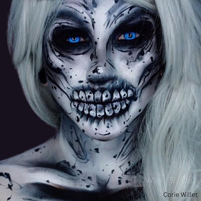 Mehron Makeup Liquid Makeup | Face Paint and Body Paint Perfect for Halloween, Cosplay I Air Brush Compatible 4.5 oz (133 ml) (Black)-VivaGrace Women