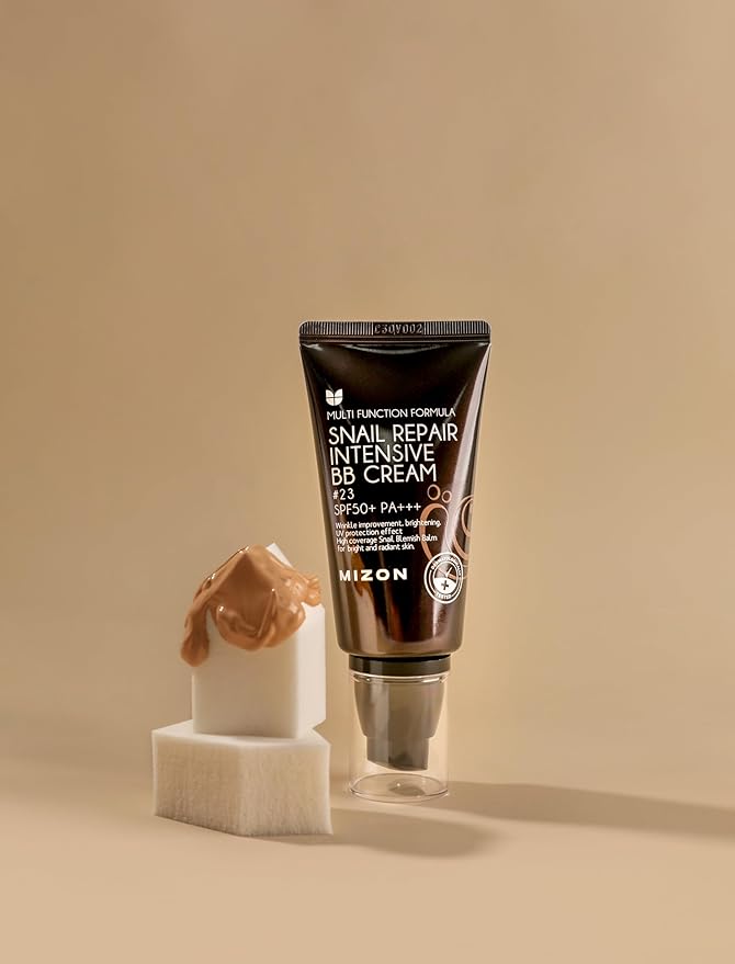 MIZON Snail Repair Blemish Balm, Multifunctional BB Cream with Snail Mucus Filtrate, Skin Care and Makeup Coverage, Strenghtens Skin Elasticity, Improves Fine Wrinkles (#23)-VivaGrace Women