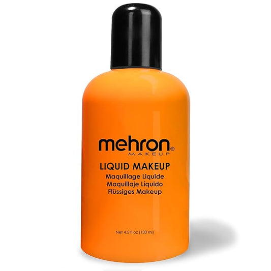 Mehron Makeup Liquid Makeup | Face Paint and Body Paint Perfect for Halloween, Cosplay I Air Brush Compatible 4.5 oz (133 ml) (Orange)-VivaGrace Women