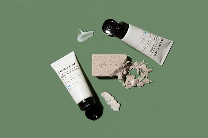 MARLOWE. Best Sellers Kit | No. 203 | Features Signature Body Scrub Soap Bar, Men's Facial Cleanser & Facial Moisturizer | Great Gift for Men-VivaGrace Women