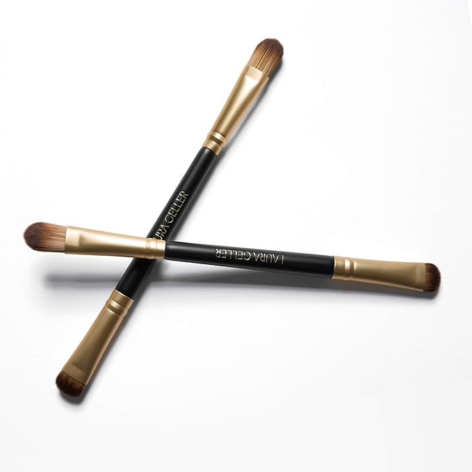 LAURA GELLER NEW YORK Dual-Ended Eyeshadow Brush - Domed Shader & Blending Brush for Baked and Pressed Eyeshadow Application - All Over Eye Makeup Brush-VivaGrace Women