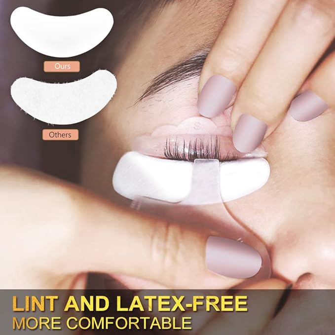 Hydrogel Eye Patch Eyelash Extension Supplies - Akissos 100 PCS Lash Extension Supplies Lift Tint Under Eye Pads Undereye Gel Patches Lint Free Professional Individual DIY Beauty Tool - 3nd Gen-VivaGrace Women