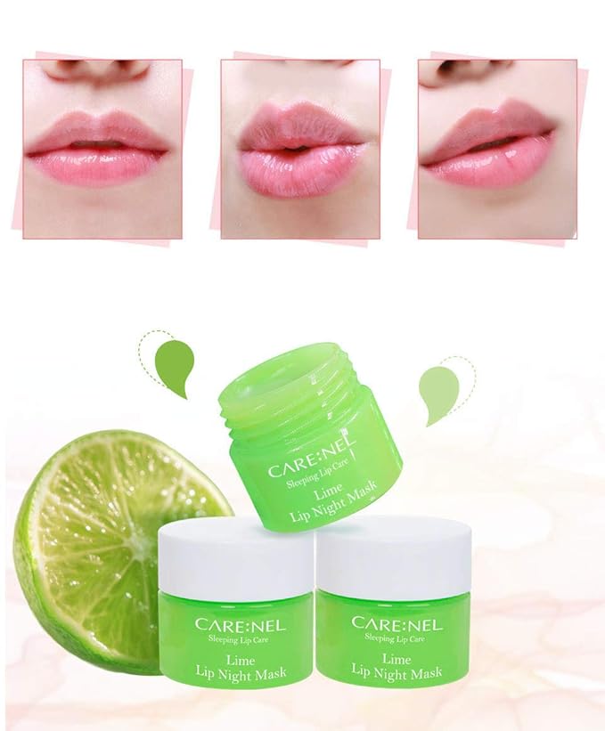 Lip Sleeping Mask 5g (Berry2+Lime1) (3Set) - Lip gloss Cream - Overnight Treatments Lip Balm-VivaGrace Women