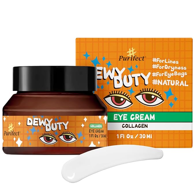 Plumping Intensive Collagen Eye Cream |Dry&Sensitive Skin | Panthenol Hyaluronic Acid |Dark Circles Wrinkles Puffiness and Bags Under Eyes | Firming Renewing Anti Aging | Made In USA |#Purifect 30ml-VivaGrace Women