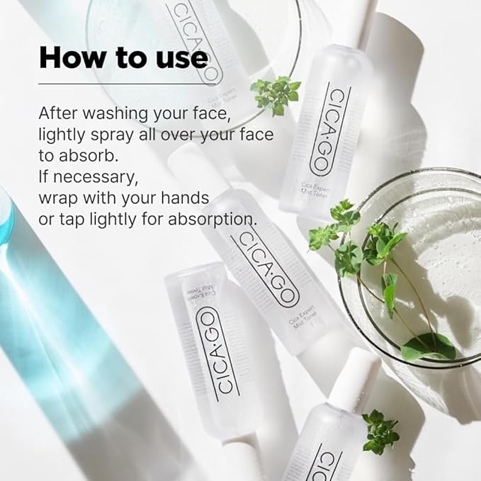 CICA Expert Mist Toner, Alcohol-Free Soothing Facial Mist for Sensitive Skin, Hydrating & Calming Korean Skin Care (5.07 fl.oz/150ml)-VivaGrace Women