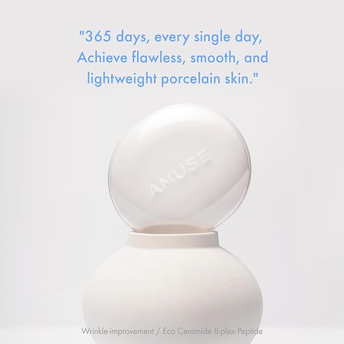 Amuse SEOUL Ceramic Skin Perfector Cushion Foundation Refill | Long-lasting, Lightweight, Semi-matte, Flawless Coverage, Hypoallergenic, Korean Beauty, Vegan(15g / 0.52 oz.) ([Refill] 02 HEALTHY)-VivaGrace Women