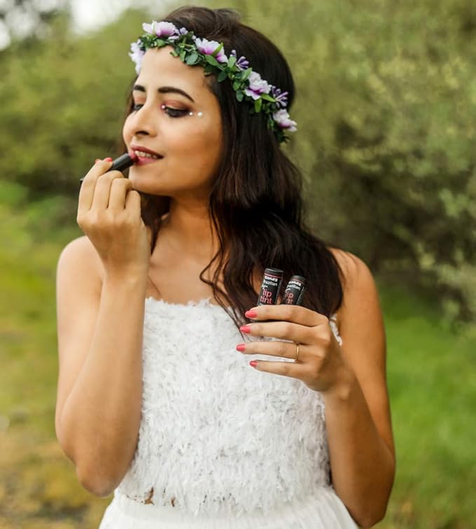 Eco Lips Vegan Cruelty-Free Brazilian Lip Tint Variety Pack - 100% Natural Lip Balm (Blessed, Blissful, Brave, Brazen, Bold) (5 Pack) | Made in USA-VivaGrace Women