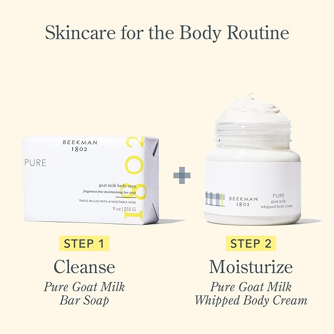 Beekman 1802 Whipped Body Butter Cream with Goat Milk - Deeply Moisturizes, Softens Skin - Natural & Gentle for All Skin Types - Non-Greasy, Cruelty-Free, 8 oz-VivaGrace Women