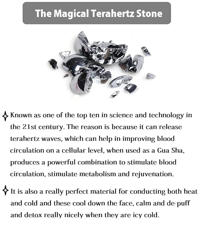 Terahertz Stone Gua Sha Scraping Tools Lymphatic Drainage Massager Facial Energy Beauty Myofascial Release Tool Linfatic Drainage-VivaGrace Women