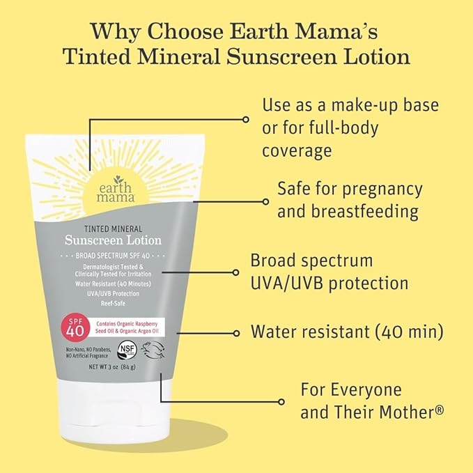 Earth Mama Pregnancy Pampering Gift Set|Organic Body Wash, Belly Butter, Lip Balm Set, Mini Deodorant Pack, Herbal Tea, Belly Oil & Sunscreen, 7 Pcs-VivaGrace Women