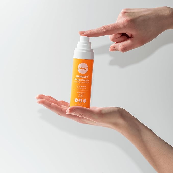 Indeed Labs Nanoset Blurring Setting Spray - Made With Ectoin - Lightweight, Long Lasting, Mattifying, Revitalizes, Controls Shine, Refreshes, Hydrates, All-Day Wear (Setting Spray)-VivaGrace Women
