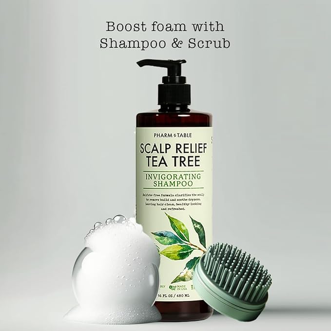 Tea Tree Shampoo For Men and Women, Deep Cleansing Sulfate-Free Formula - Relief for Dry Itchy Scalp - Infused with Tea Tree oil, Mint, Biotin and Vitamin E, 16.2oz-VivaGrace Women