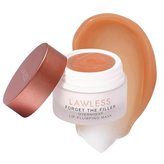 LAWLESS Forget the Filler Lip Mask - Cinnamon Sugar - Premium Overnight Lip Plumping Treatment with Natural Ingredients Designed to Plump, Hydrate, and Smooth Lips - 0.28 oz-VivaGrace Women