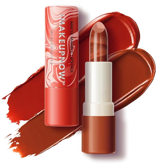 2PCS Marbled Matte Lip Stick Makeup - Velvety Finish | Naked-lip Feel, Full Coverage, D002+D004-VivaGrace Women