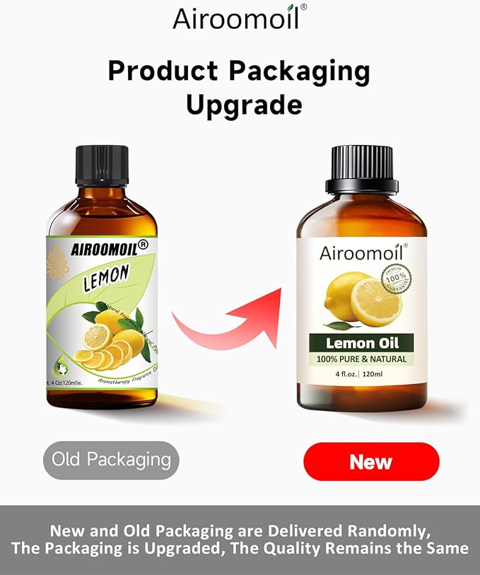 Pure Lemon Essential Oil, 100% Pure Natural Lemon Essential Oil, Premium Grade Essential Oils for Diffusers for Home, Skin, Care Massage, Soap Making, Aromatherapy, 4 Fl Oz | 120ml-VivaGrace Women